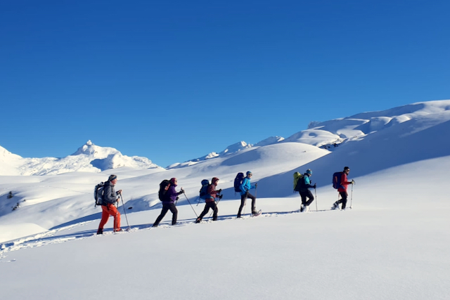 Geführte Schneesshuhtouren mit Wander-Plausch